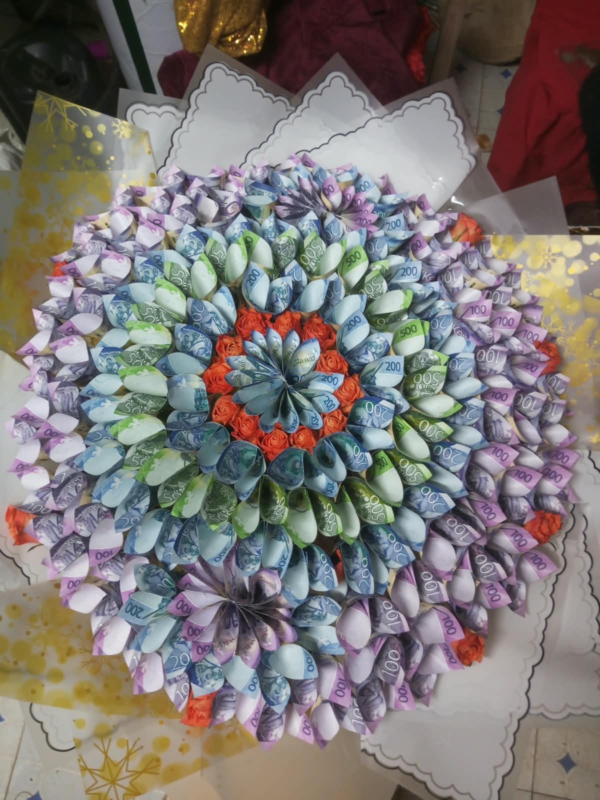 Money & Flower Bouquet